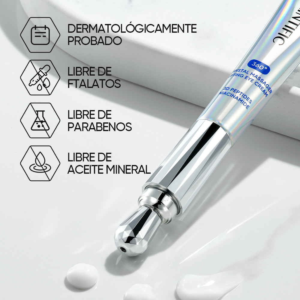 Crema Lifting para Ojos con Masajeador 360° de Cristal