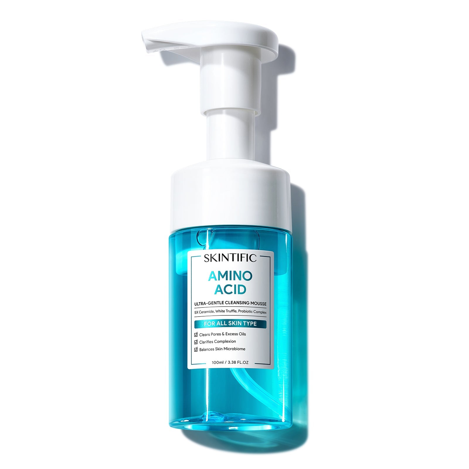 Limpiador facial en mousse ultra suave con aminoácidos