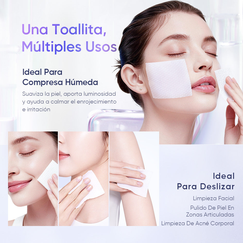 Toallitas exfoliantes AHA, BHA y PHA